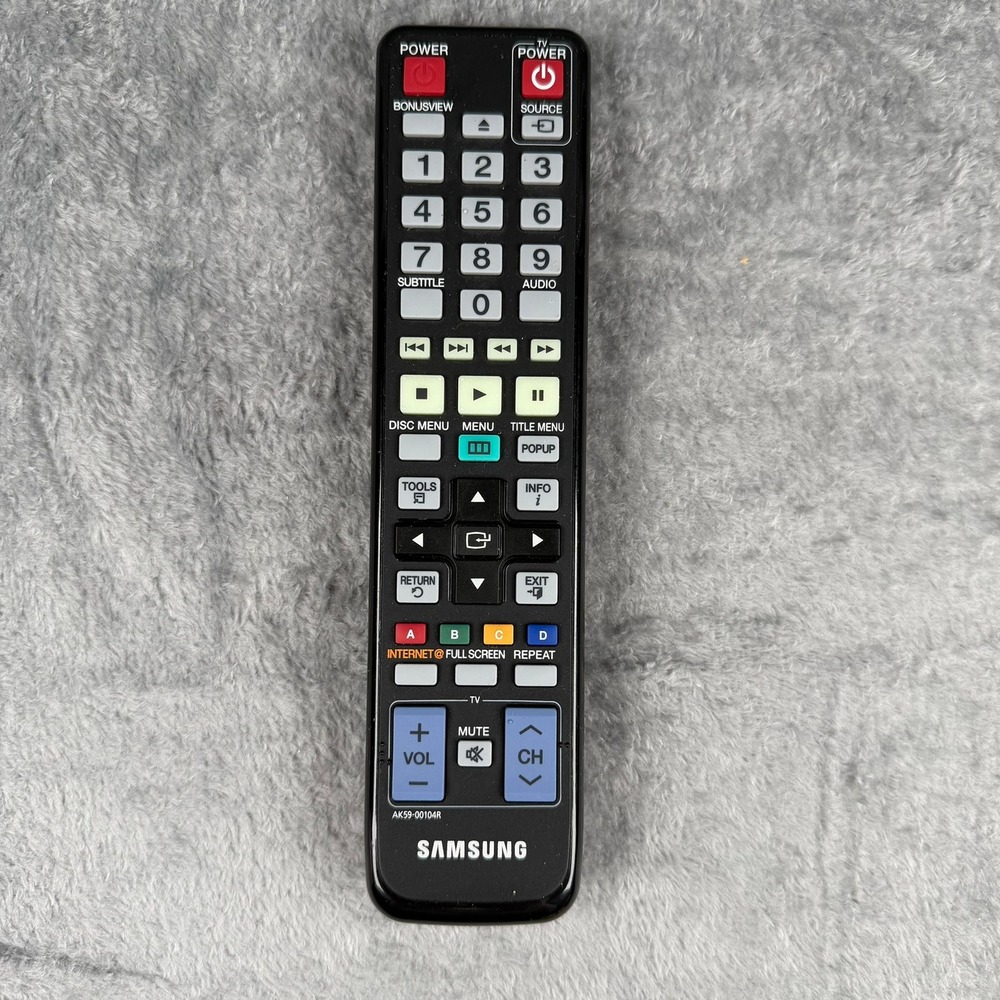 Samsung AK59-00104R Blu-ray Disc Player Remote Control Black OEM Replacement